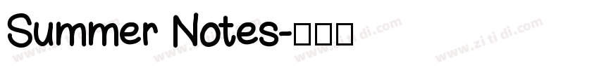 Summer Notes字体转换